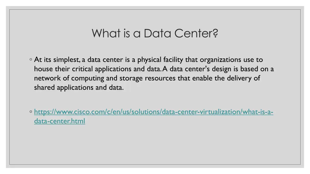 what is a data center
