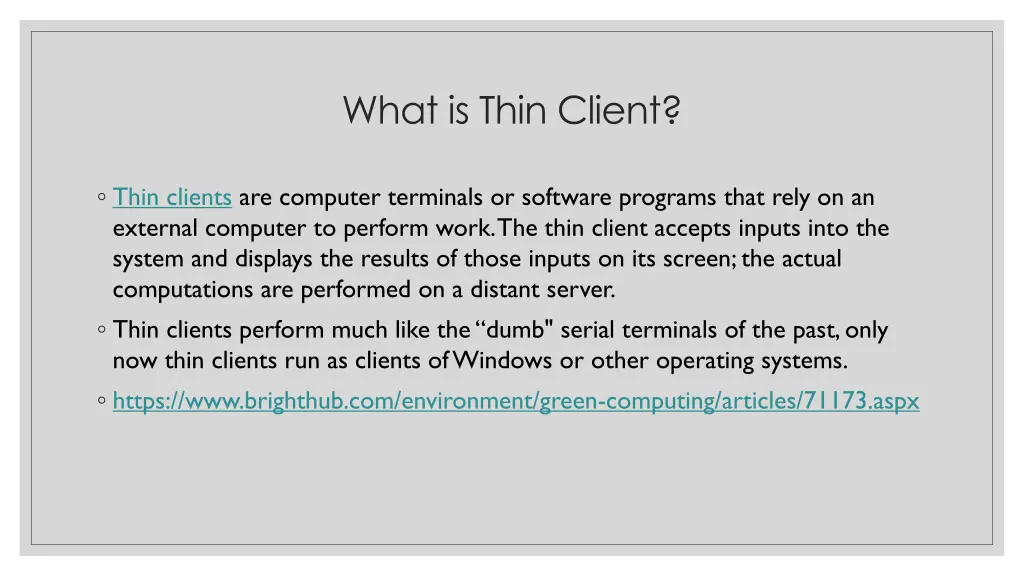 what is thin client