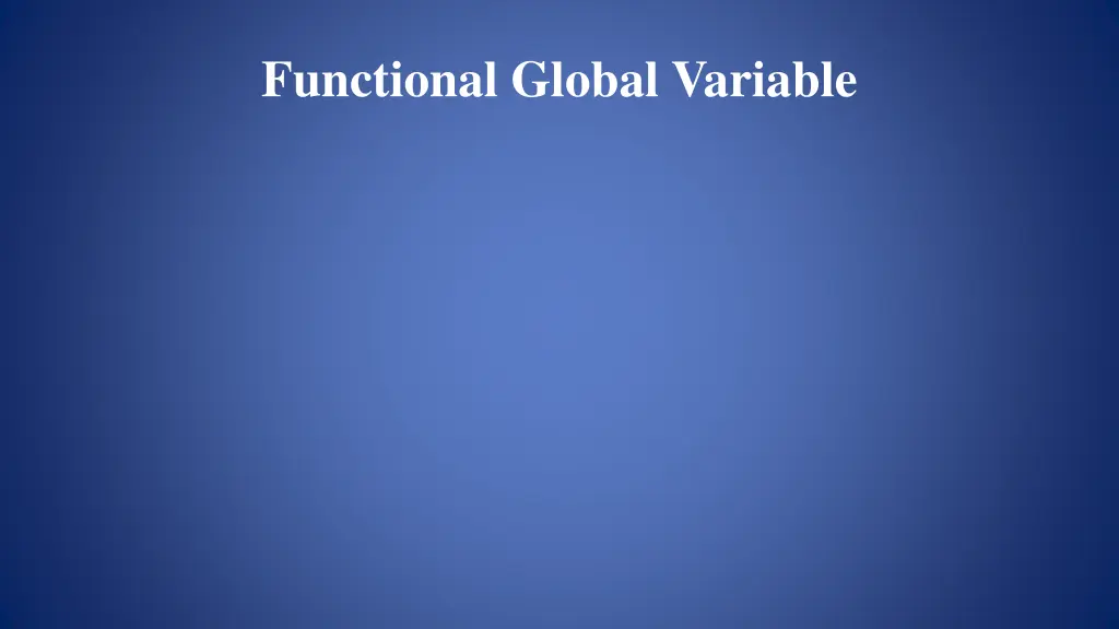 functional global variable
