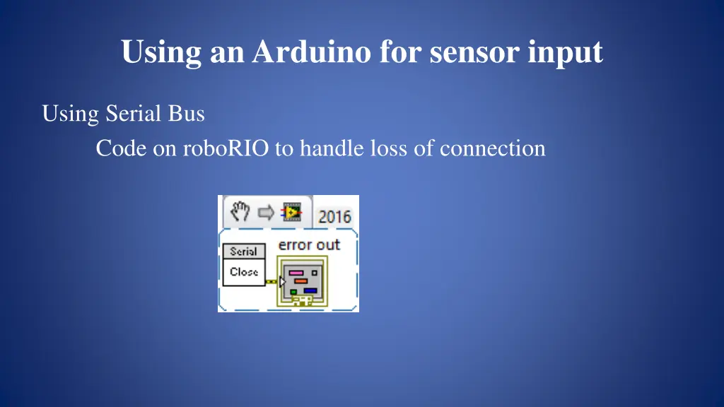 using an arduino for sensor input 19