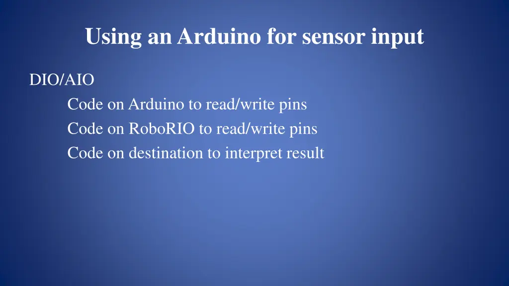 using an arduino for sensor input 2