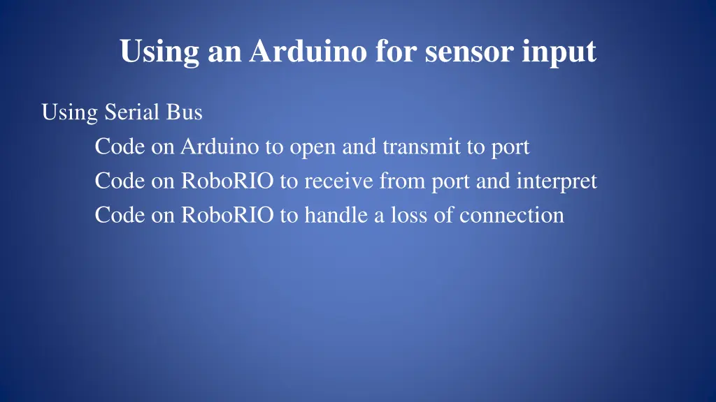using an arduino for sensor input 3