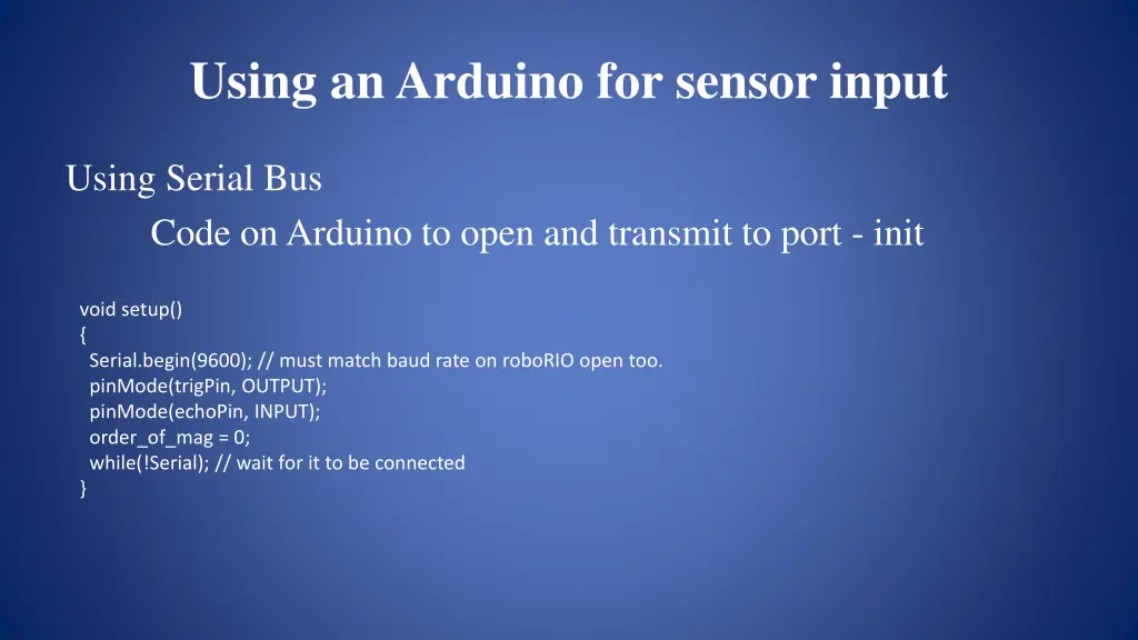 using an arduino for sensor input 5
