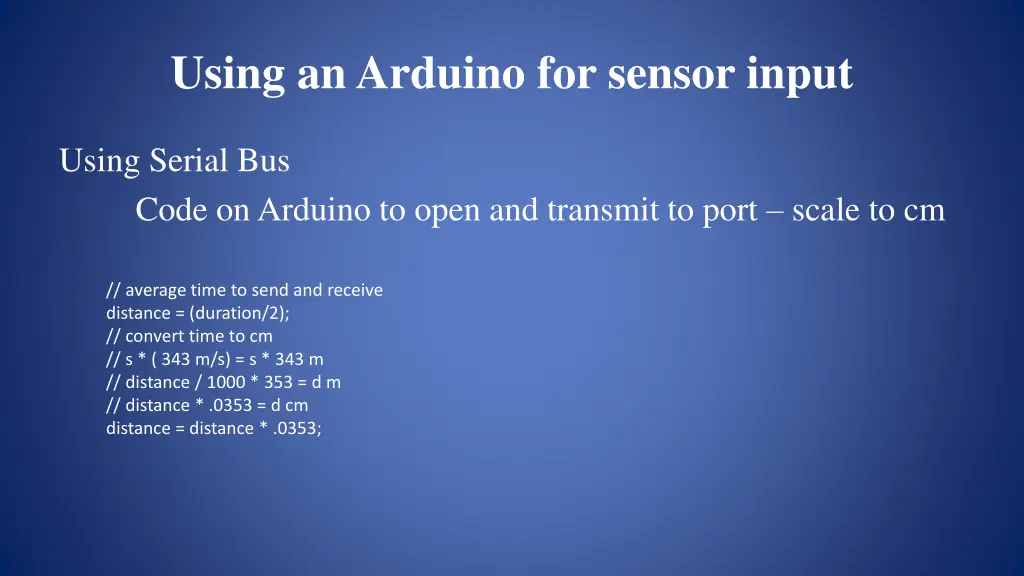 using an arduino for sensor input 7