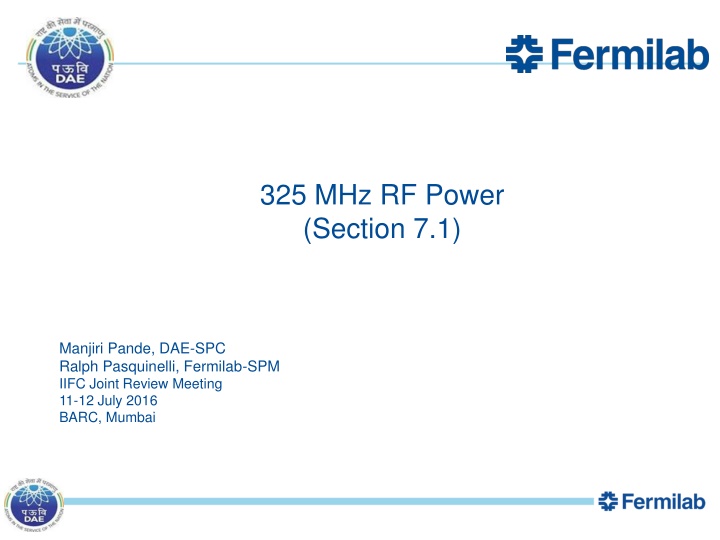 325 mhz rf power section 7 1