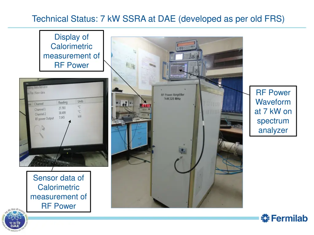 technical status 7 kw ssra at dae developed