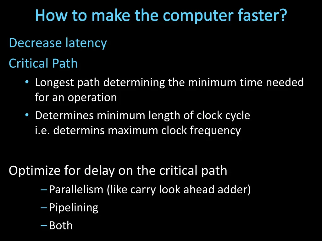 how to make the computer faster