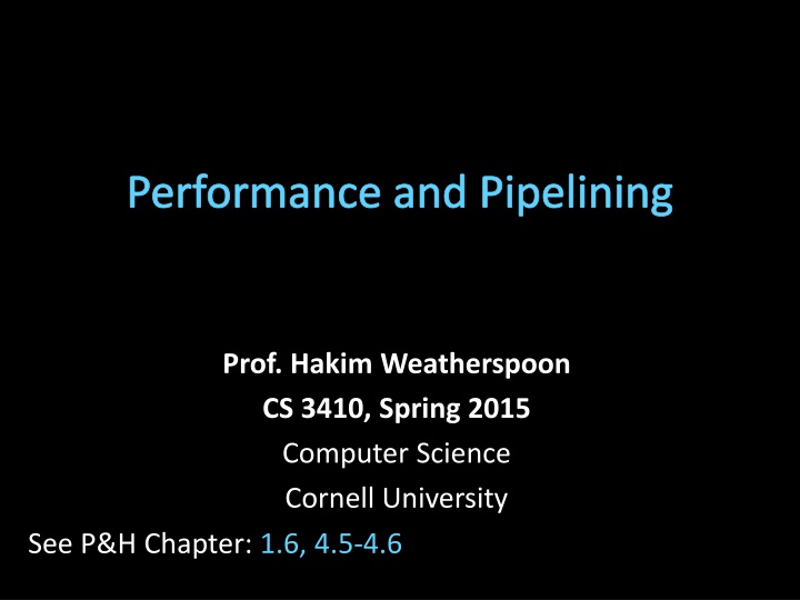 performance and pipelining