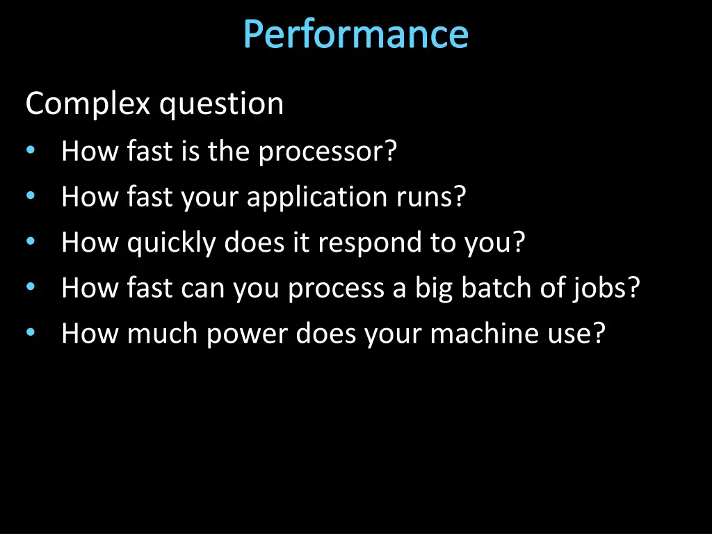 performance