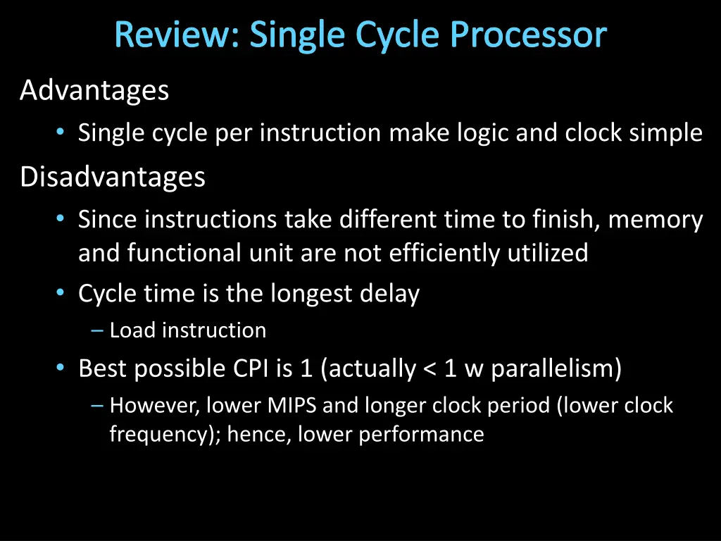 review single cycle processor 1