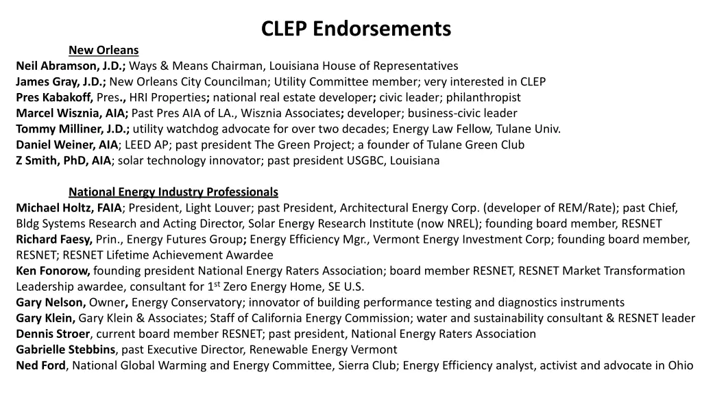 clep endorsements