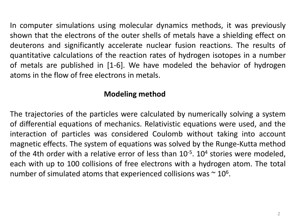 in computer simulations using molecular dynamics
