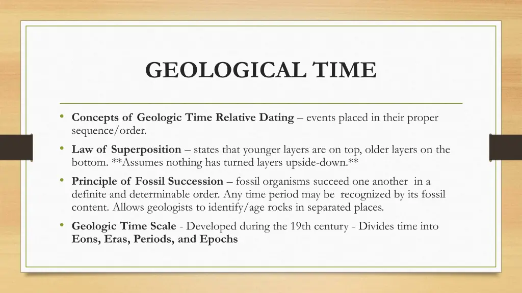 geological time