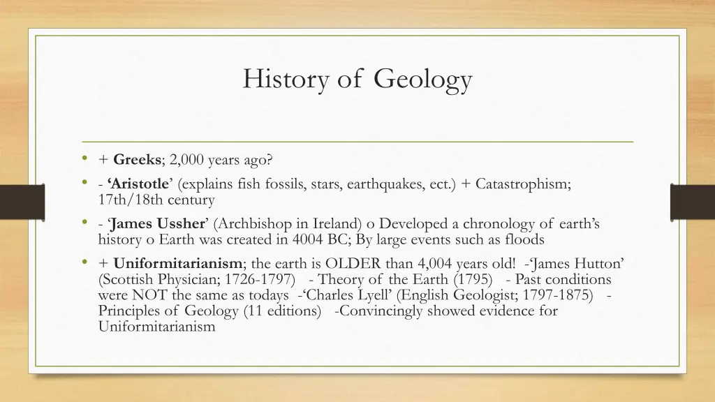 history of geology