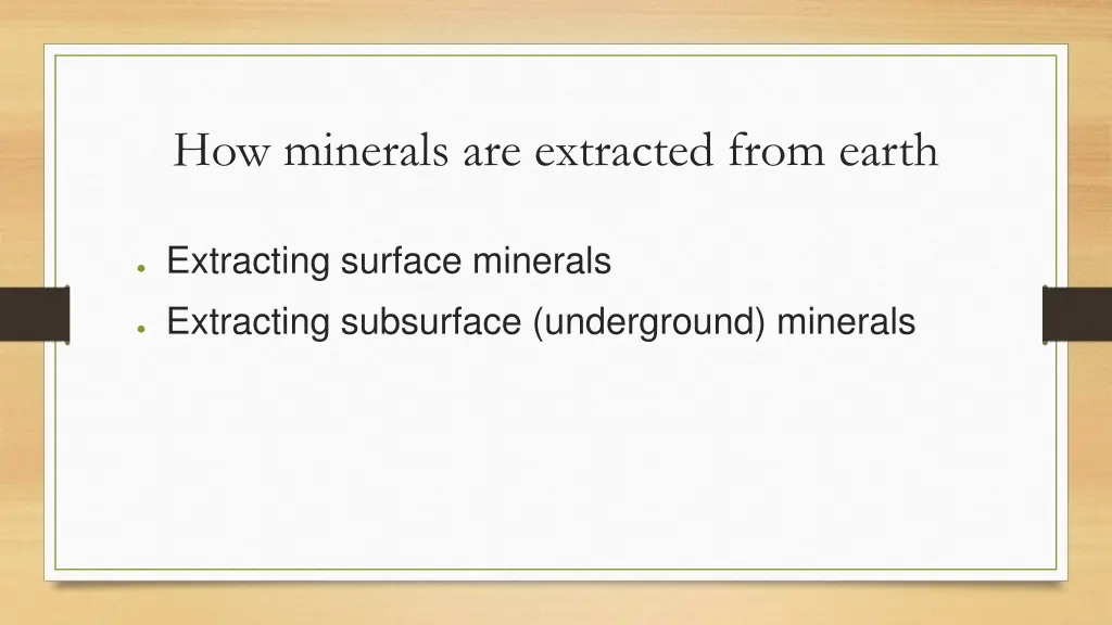 how minerals are extracted from earth 1