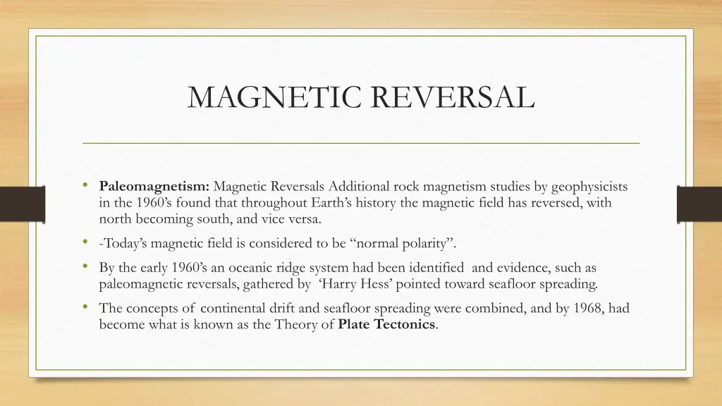 magnetic reversal