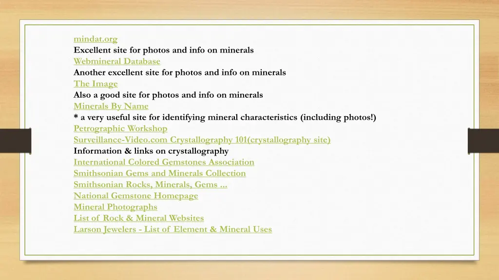 mindat org excellent site for photos and info