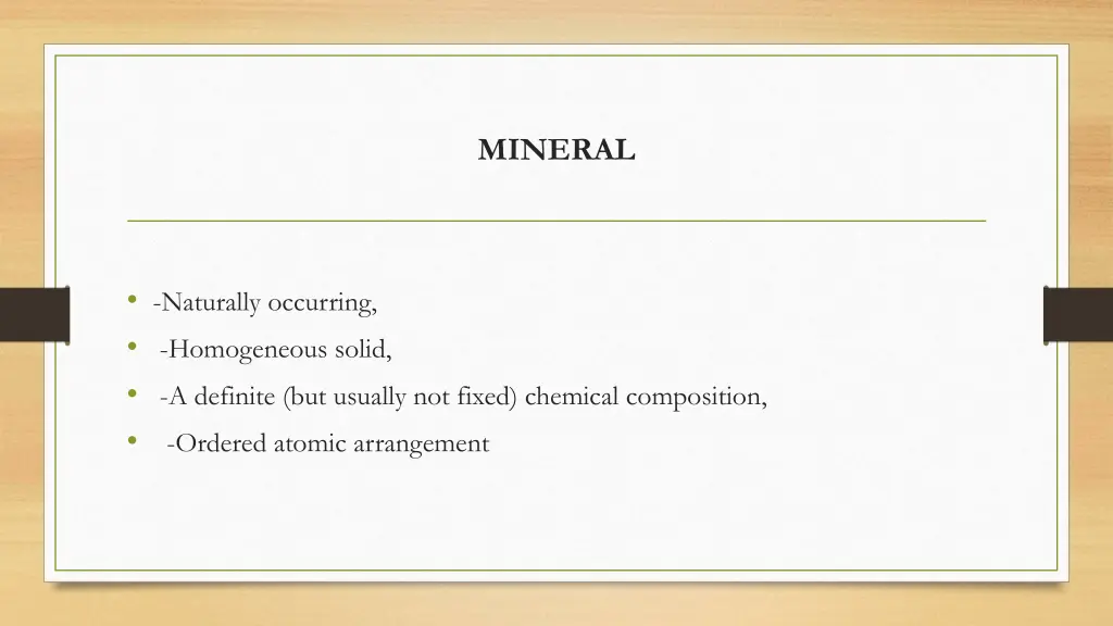 mineral