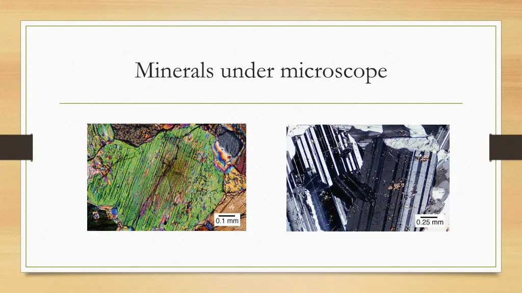 minerals under microscope