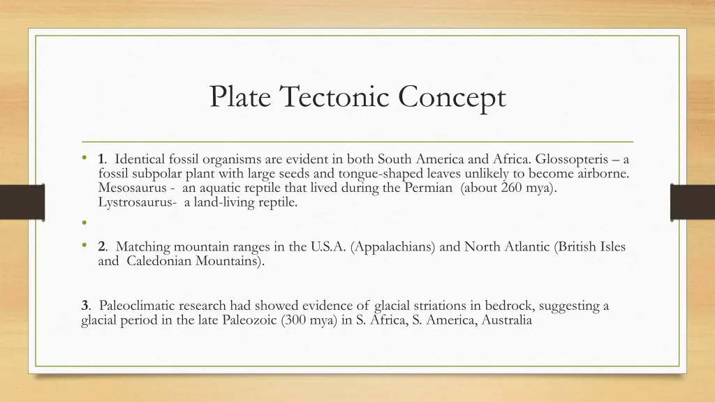 plate tectonic concept