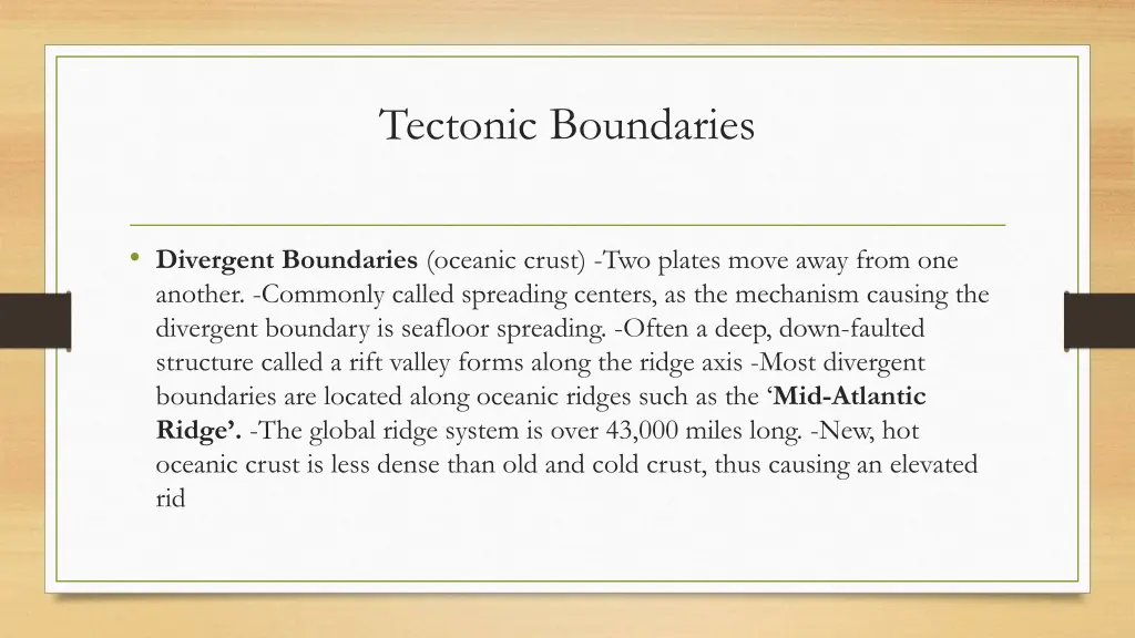 tectonic boundaries