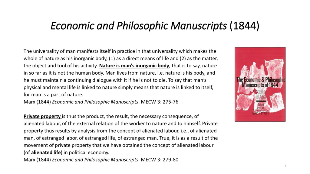 economic and philosophic manuscripts economic