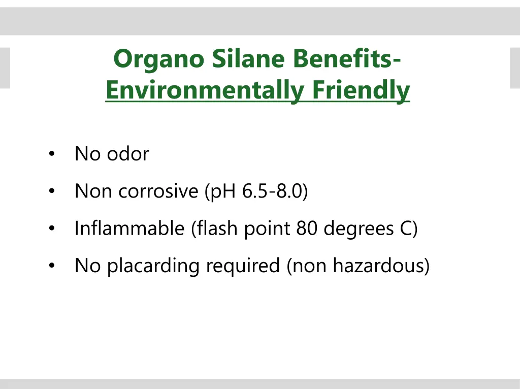 organo silane benefits environmentally friendly
