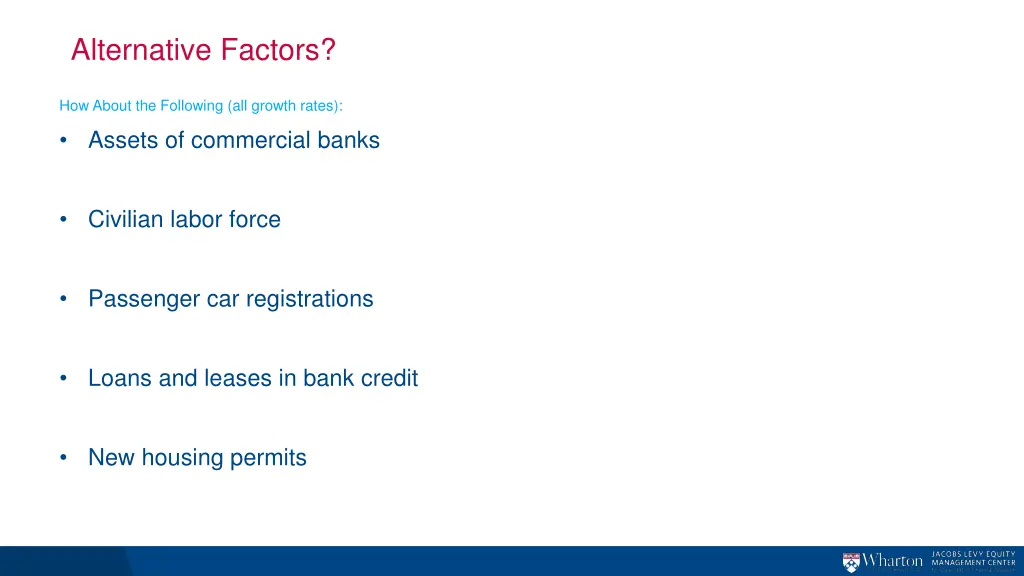 alternative factors