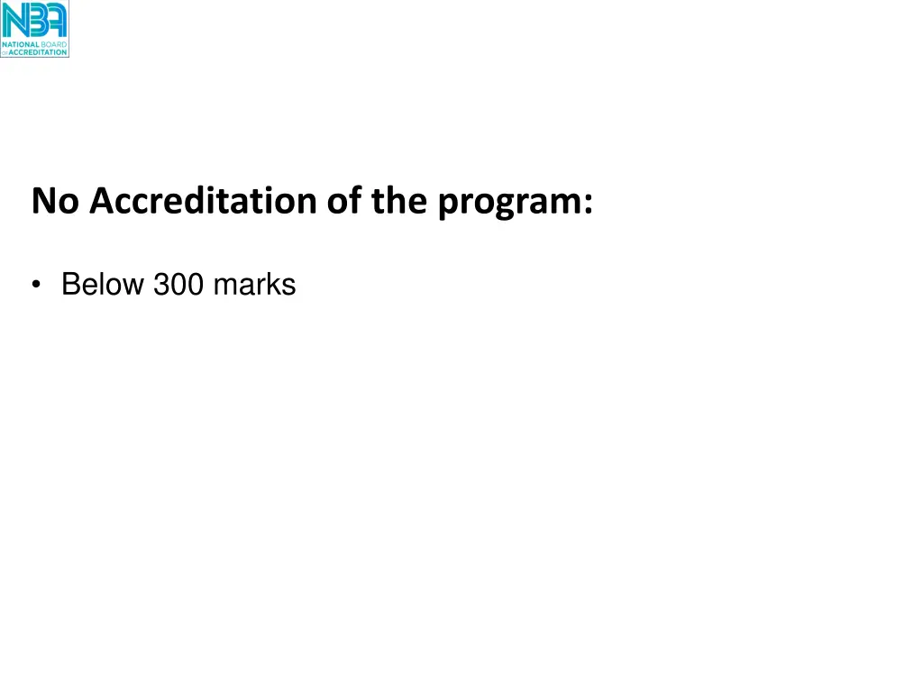 no accreditation of the program 2