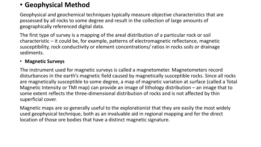 geophysical method