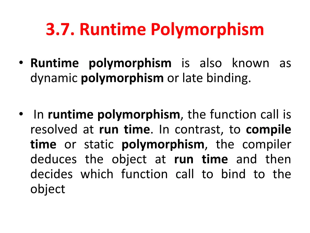 3 7 runtime polymorphism