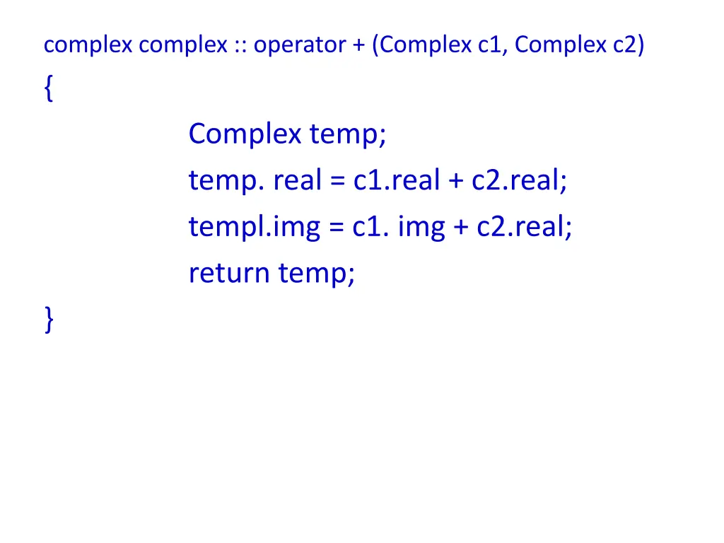 complex complex operator complex c1 complex