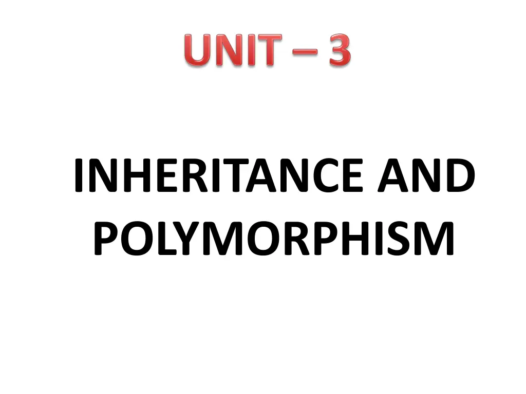 inheritance and polymorphism