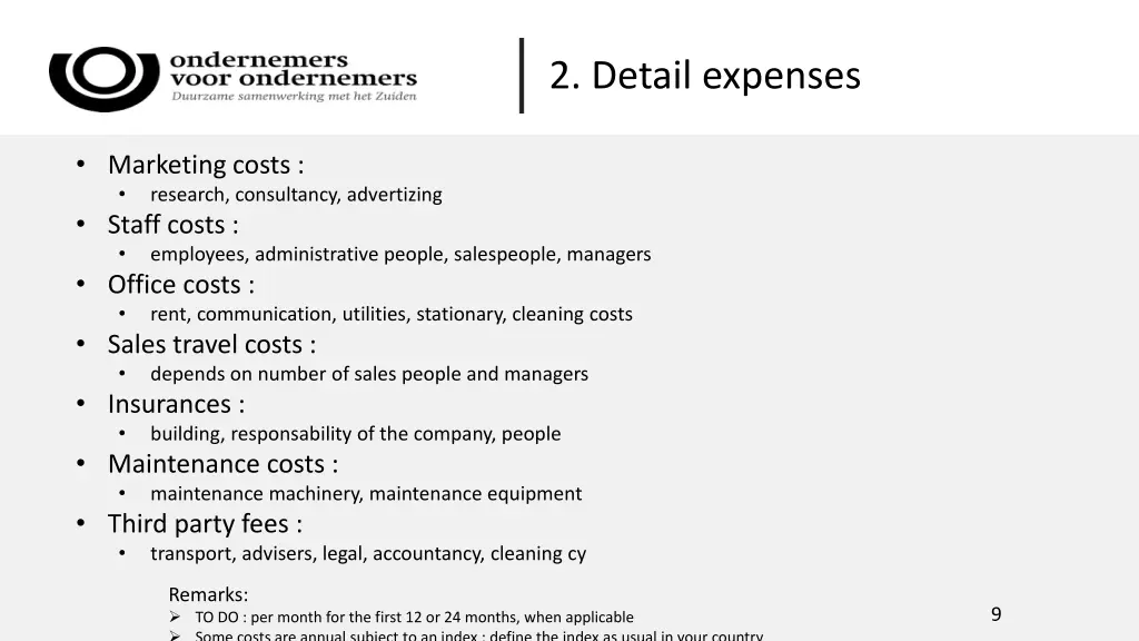 2 detail expenses