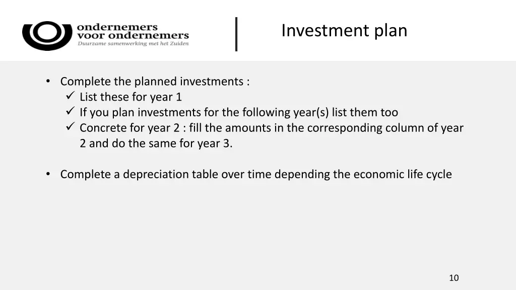 investment plan