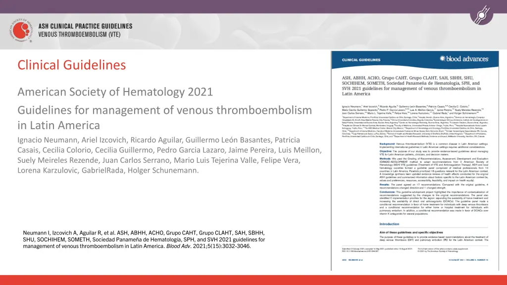 clinical guidelines