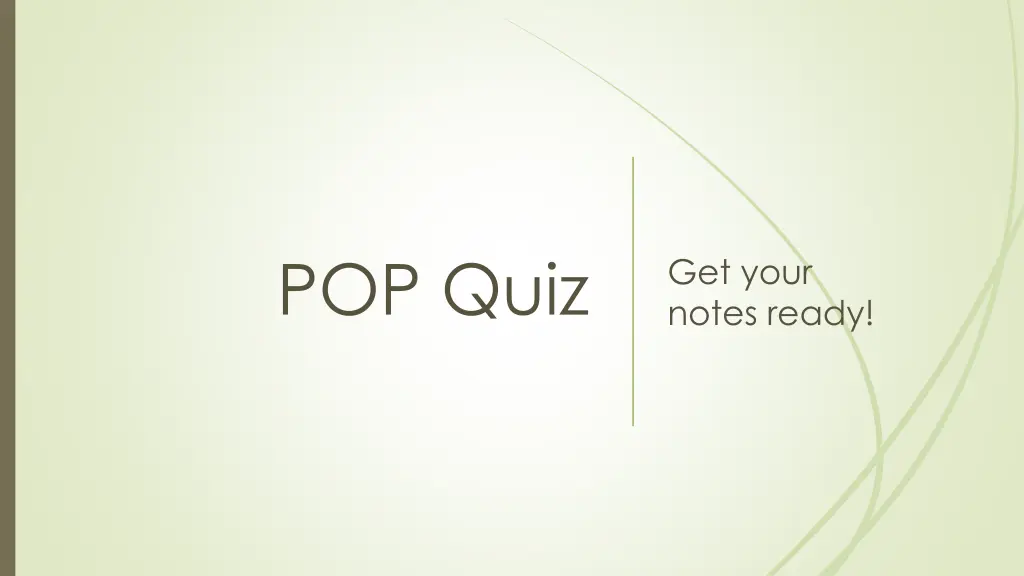 pop quiz