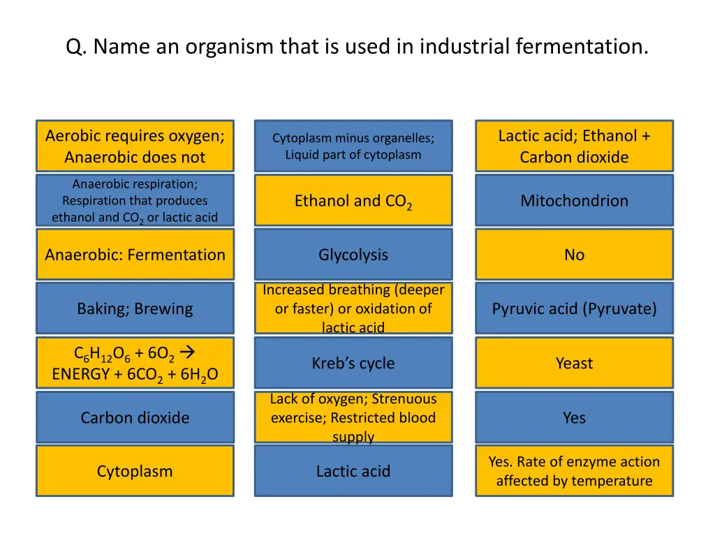 q name an organism that is used in industrial