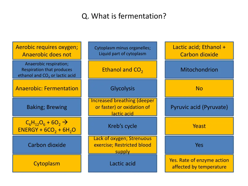 q what is fermentation