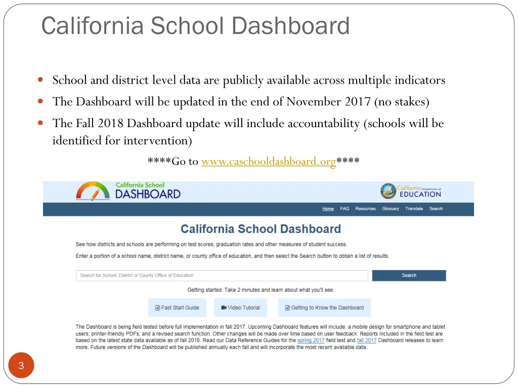 california school dashboard