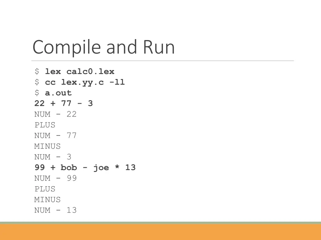 compile and run