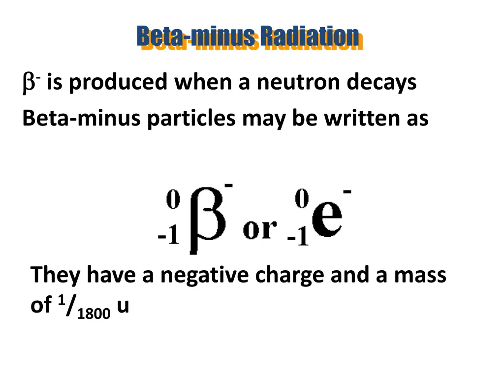 beta minus radiation