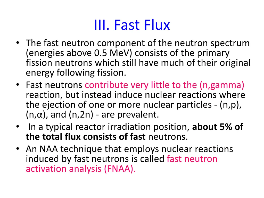 iii fast flux
