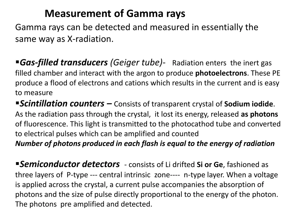 measurement of gamma rays gamma rays