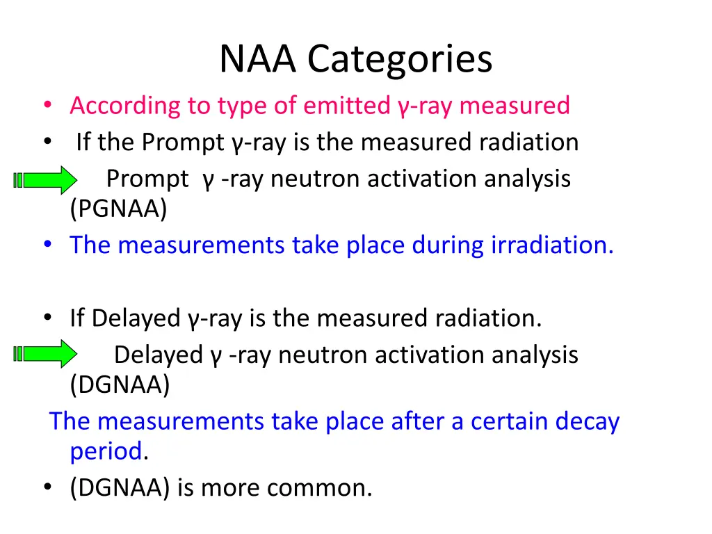 naa categories