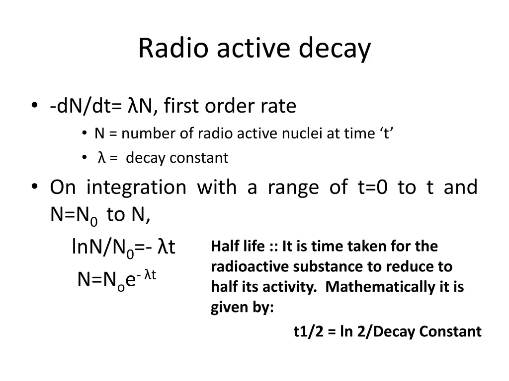 radio active decay