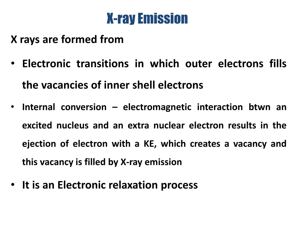 x ray emission