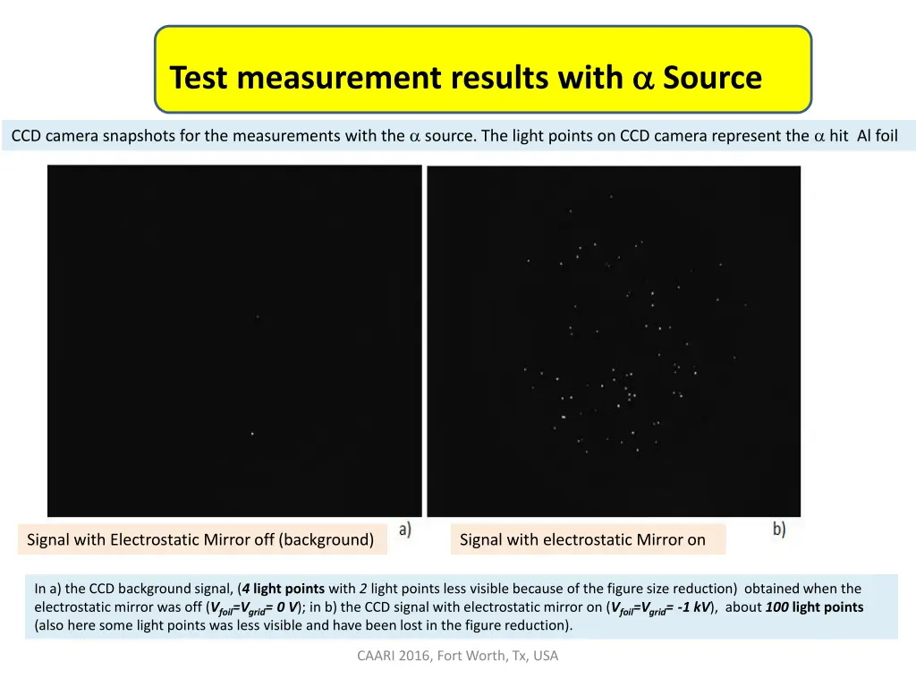 test measurement results with source