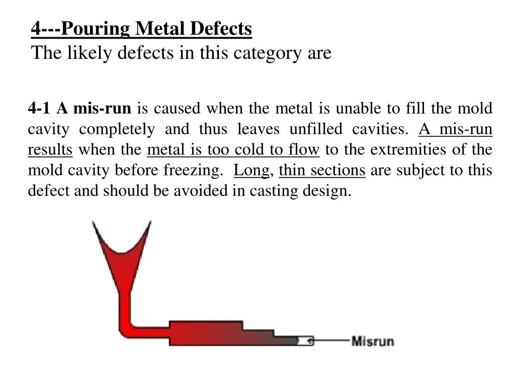 4 pouring metal defects the likely defects