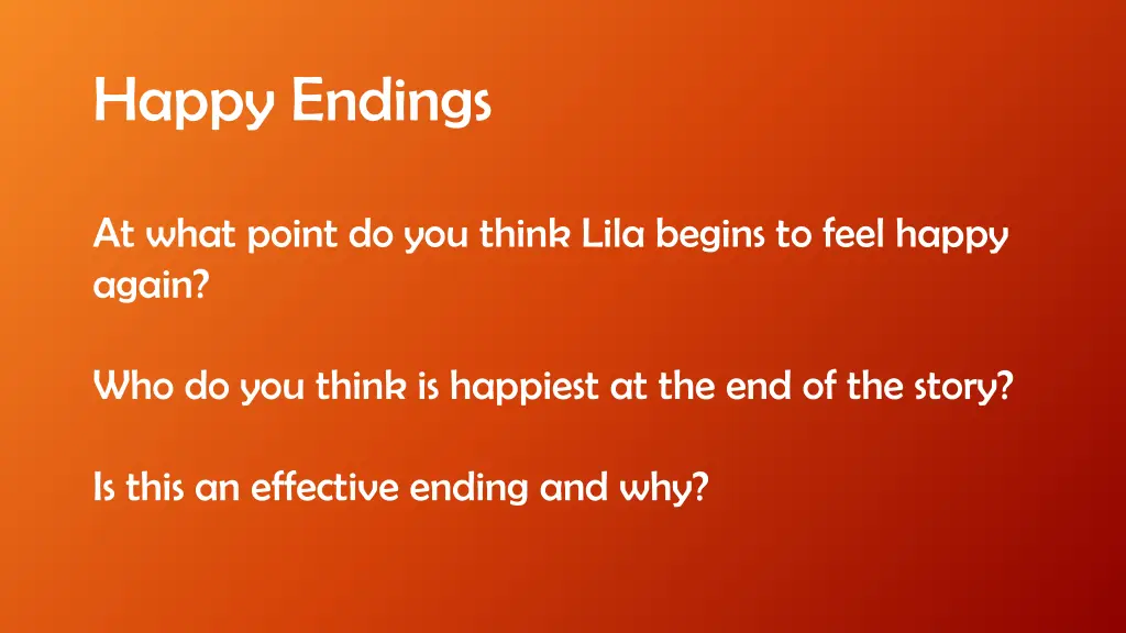 happy endings